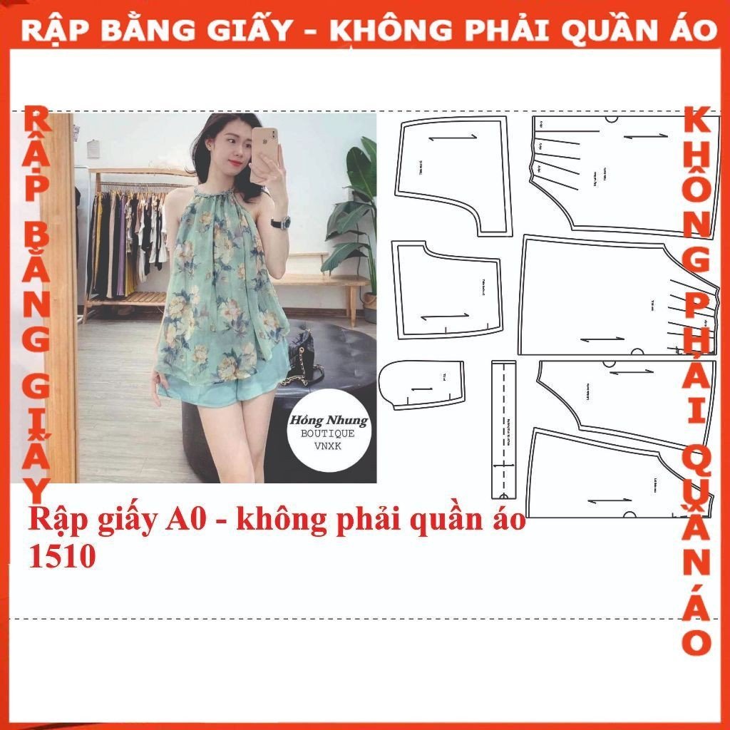 Rập giấy A0 mã 1510 - bộ yếm