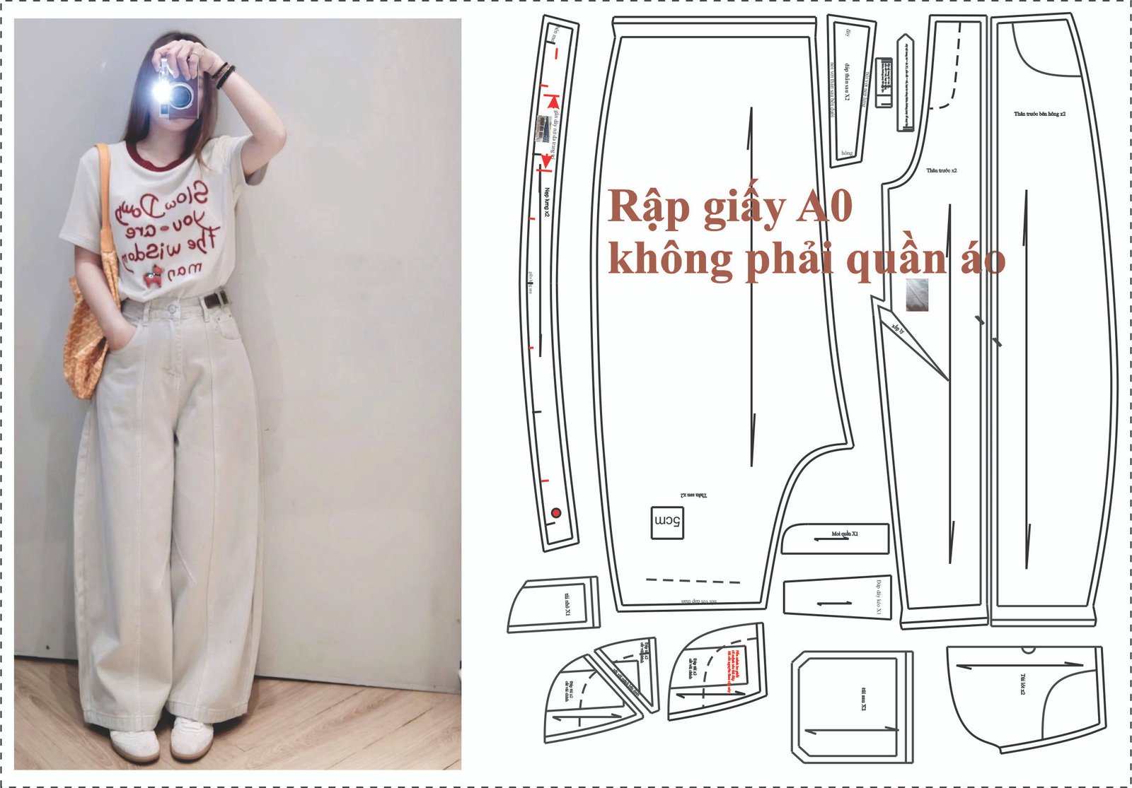 Rập giấy A0 mã 1839 - Rập may quần