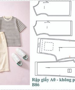Rập giấy A0 B86 - bộ quần suông áo thun