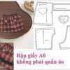 Rập mã R40 - chân váy A có quần bên trong cho bé
