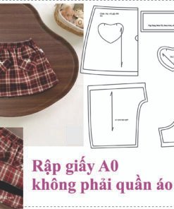 Rập mã R40 - chân váy A có quần bên trong cho bé