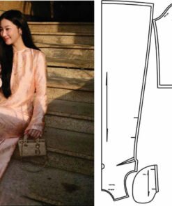 Rập giấy A0 T101_đầm dáng suông tay dài