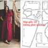 Rập giấy A0 mã 1852 - Rập may set váy áo
