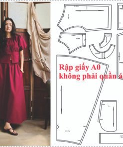 Rập giấy A0 mã 1852 - Rập may set váy áo