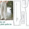 Rập giấy A0 mã B89 - Rập may quần suông nam