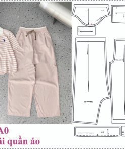 Rập giấy A0 mã R514 - bộ quần áo plo mẹ bé