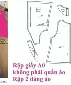 Rập giấy A0 mã 1862 -Rập 2 dáng áo - cổ tim
