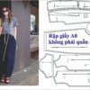 Rập giấy A0 mã 1878 - Rập may bộ ống cong