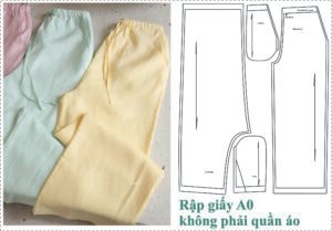Rập giấy A0 mã 1904- rập may quần suông