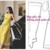 Rập giấy A0 mã 1906 - rập may đầm yếm maxi