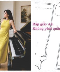 Rập giấy A0 mã 1906 - rập may đầm yếm maxi