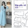 Rập giấy A0 mã 314 - Rập may nguyên set