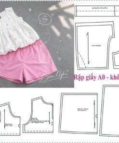 Rập giấy A0 mã R497 - Rập bộ cho mẹ bé