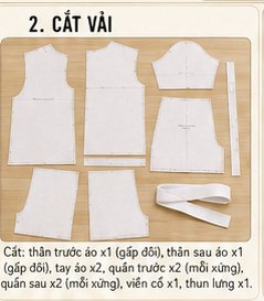 Ảnh minh họa công đoạn may bộ đồ Mã 1909