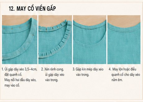 Ảnh minh họa công đoạn may đầm Mã 72
