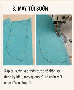 Ảnh minh họa công đoạn may đầm Mã 72
