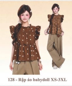 Rập giấy mã 128 - Rập áo babydoll