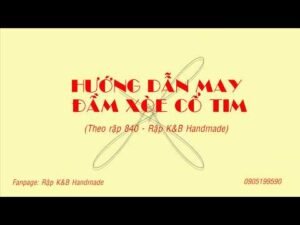 Hướng dẫn may đầm xòe cổ tim -840 theo rập K&B