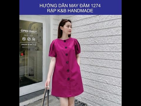 Hướng dẫn may đầm theo rập 1274- Rập K&B handmade