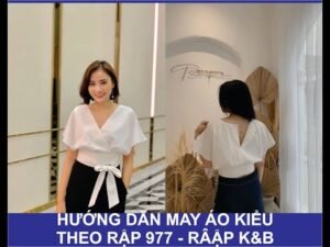 Hướng dẫn may đầm suông tay phồng 977 - theo rập K&B handmade