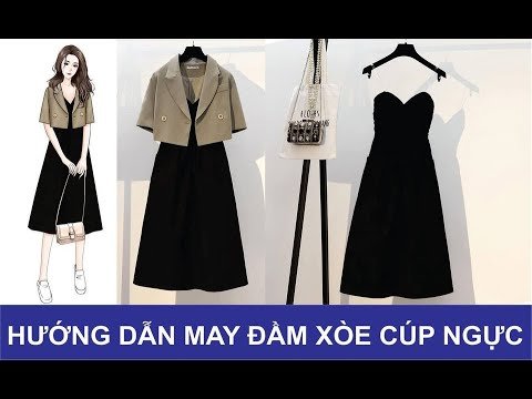Hướng dẫn may đầm xòe cúp ngực - Theo rập 1042 rập K&B Handmade