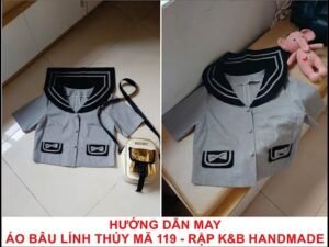Hướng dẫn may áo bâu lính thủy - theo mã 119 rạp K&B Handmade