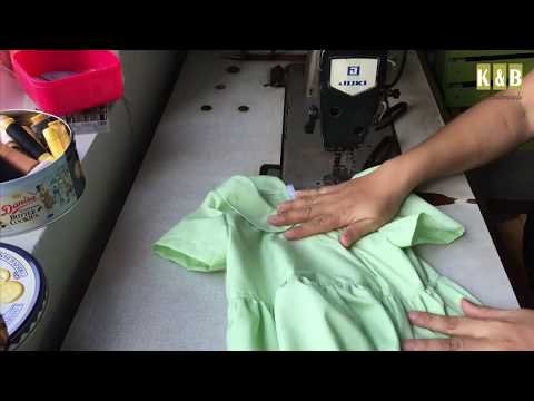 Hướng dẫn may đầm cổ sen tay nhí thật đơn giản