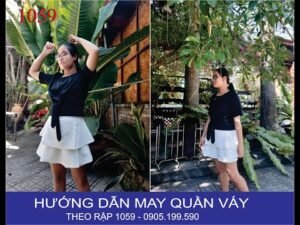 Hướng dẫn may quần váy theo rập 1059 - rập K&B