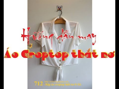 Tự may áo Croptop thắt nơ dễ dàng mặc đi chơi - 712