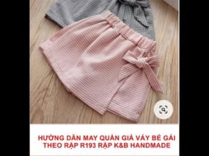 Hướng dẫn may quần giả váy theo rập R193 - Rập K&B Handmade