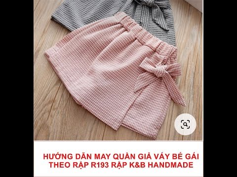 Hướng dẫn may quần giả váy theo rập R193 - Rập K&B Handmade
