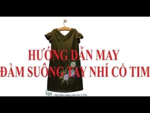 Instructions for sewing a straight dress with fairy sleeves and a heart-shaped neckline - 705 for...