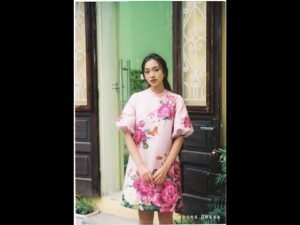 Hướng dẫn may đầm cổ chân tay lồng đèn -theo rập 1150 - Rập K&B