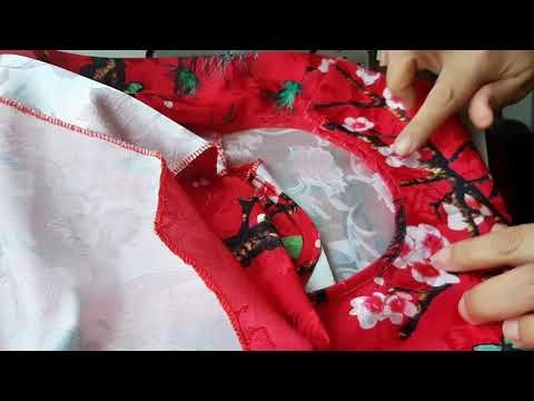 Hướng dẫn may đầm dáng A tay lỡ - Theo rập R398