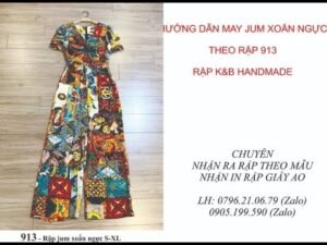 Hướng dẫn may jum xoắn ngực -Theo rập 913 - Rập K&B Handmade