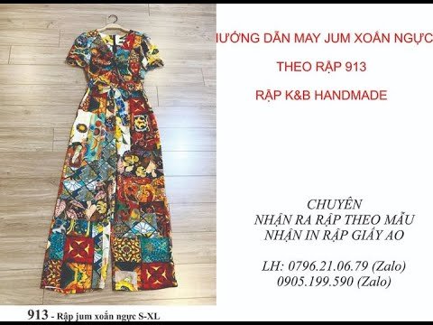 Hướng dẫn may jum xoắn ngực -Theo rập 913 - Rập K&B Handmade