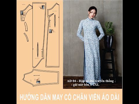 Hướng dẫn may cổ chân tròn cho áo dài ( có viền)