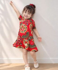 Rập may đầm bé mã R368