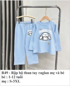 Rập may bộ dài mẹ bé R49