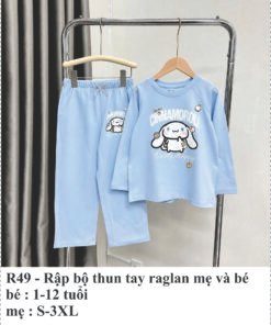 Rập may bộ dài mẹ bé R49