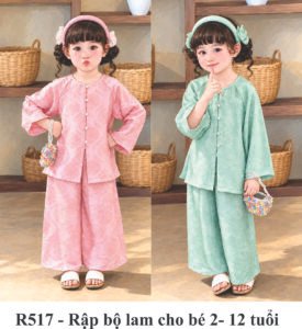 Rập Giấy A0 R517 - rập may bộ lam bé